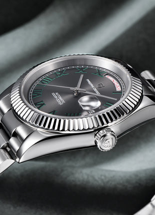 PAGANI DESIGN Nuovo Orologio da Uomo 40mm con Calendario Settimanale, Acciaio Inossidabile, Impermeabile 100M, Vetro Zaffiro AR, Movimento Giapponese di Lusso