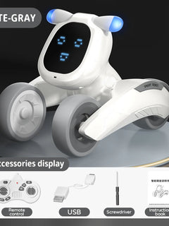 Smart Robot Puppy Dog RC Robot Dance Interactive Pet Program Robot Voice Remote Control Dog Intelligent Emo Toys For Kids Gift