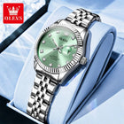 OLEVS Orologio da donna Nuovo orologio al quarzo 3705 Orologio da donna con data luminosa impermeabile in acciaio inossidabile Reloj platinumshop