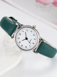 Orologio da donna alla moda con quadrante piccolo, cinturino in pelle casual, orologi da polso al quarzo da donna