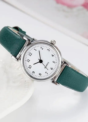 Orologio da donna alla moda con quadrante piccolo, cinturino in pelle casual, orologi da polso al quarzo da donna platinumshop