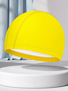Cuffia da nuoto impermeabile in PU per bambini Adulti Cuffia da sub ad alta elasticità non costruita Protezione per le orecchie dei capelli lunghi Cuffia da nuoto unisex