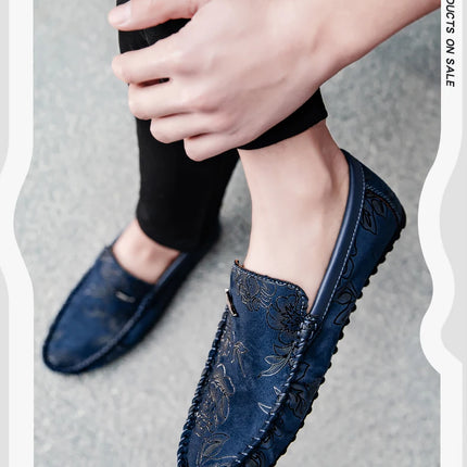 Scarpe da uomo in pelle rosa Designer di lusso Mocassini da uomo casual Mocassini da uomo Traspirante Slip On Flats Guida Zapatillas Hombre