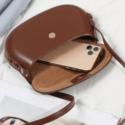 Womens Small Messenger Bag Solid PU Leather Shiny Shoulder Bag Fashion Saddle Bags Flip Buckle Phone Coin Purse Lipstick Storage PlatiNum