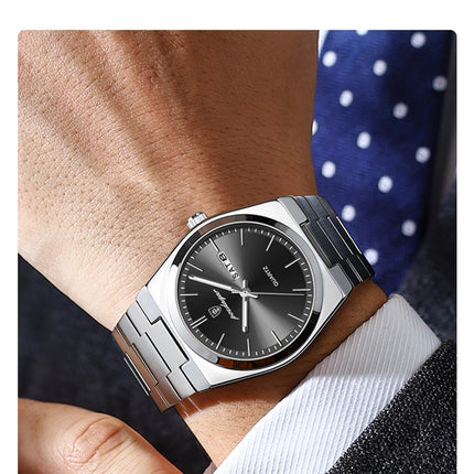 POEDAGAR Orologio da polso al quarzo da uomo di lusso Impermeabile luminoso Data Settimana Orologio da uomo Orologi da uomo d'affari in acciaio inossidabile platinumshop