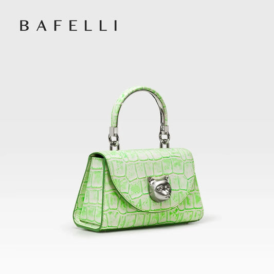 BAFELLI 2025 NUOVA BORSA DA DONNA DESIGNER ORIGINALE MARCA DI LUSSO CAT CASUAL STYLE TREND BORSA BORSA IN PELLE CROCODILE