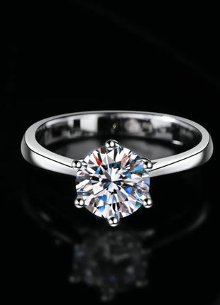 Collana classica di lusso super lucida con ciondolo in moissanite a sei artigli Set di orecchini ad anello da 1 carato per set di gioielli da sposa da donna PlatiNum