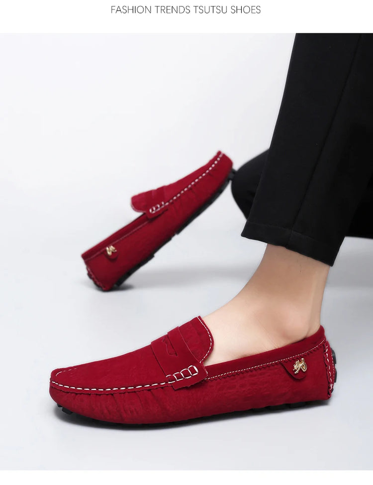 Scarpe Italiane Formali da Uomo, Mocassini in Pelle Fatti a Mano, Scarpe Casual da Guida, Slip-on di Lusso Comodi per Uomo