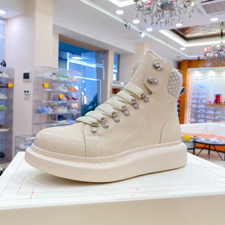 Men Platform Casual Shoes Oversized High-top Sneakers Fashion Motorcycle Boots Comfortable Ankle Boots Fashion Sports Shoes