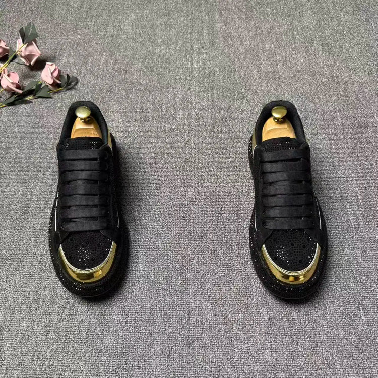 2026 spring and autumn new trendy brand low-top hot diamond board shoes men's lace-up versatile sports dad shoes