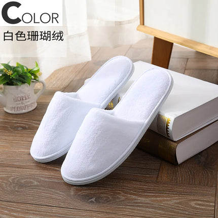 5 pairs/lot men women disposable hotel slippers guest cotton slides home travel SPA slipper hospitality cheap indoor slip-on
