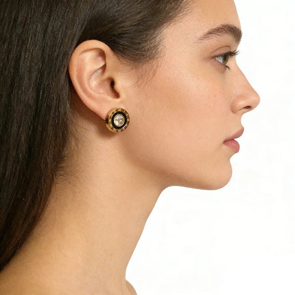 Orecchini a bottone con numeri romani in acciaio inossidabile 316, rotondi, brillanti, con zirconi AAA, diametro 12 mm, per donna, gioielli di marca di alta qualità platinumshop