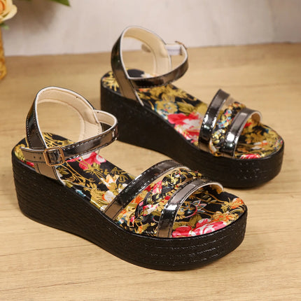 Women's Wedge Sandals 2026 New Summer Collection High-Quality Designer Shoes Casual Outdoor Platform Sandals for Women