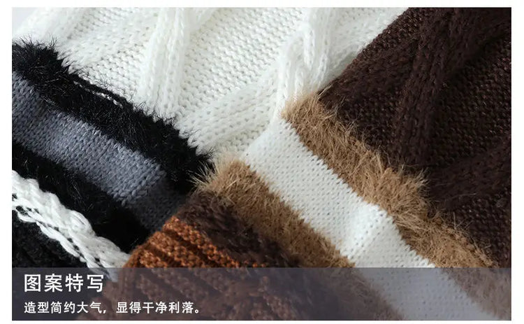 2024 winter new arrival korean style thicken mens warm sweater men fashion sweaters Men's wool pullovers male full size M-3XL