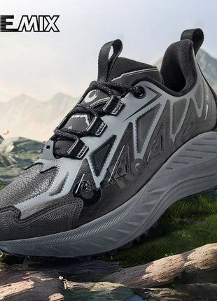 ONEMIX Scarpe casual da uomo autunno inverno Scarpe da trekking antiscivolo e resistenti all'usura con assorbimento degli urti morbido ed elastico PlatiNum