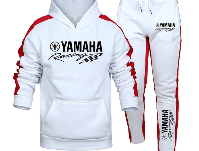 New trendy and fashionable men's Yamaha logo sports suit hooded sweatshirt sports pants high-quality men's daily casual sports j PlatiNum