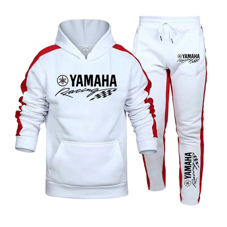New trendy and fashionable men's Yamaha logo sports suit hooded sweatshirt sports pants high-quality men's daily casual sports j PlatiNum