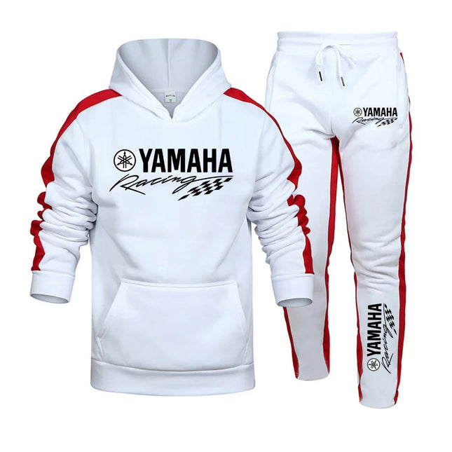 New trendy and fashionable men's Yamaha logo sports suit hooded sweatshirt sports pants high-quality men's daily casual sports j PlatiNum