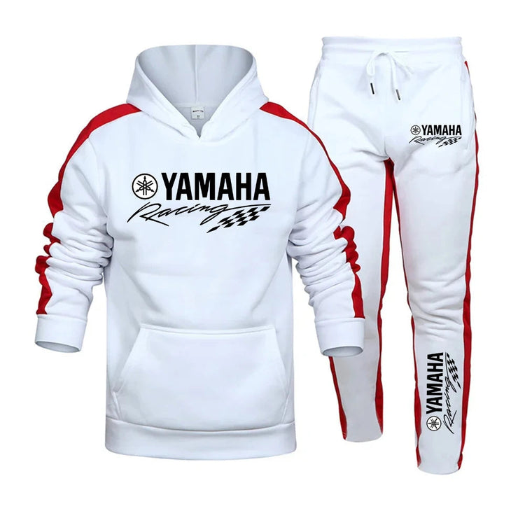 New trendy and fashionable men's Yamaha logo sports suit hooded sweatshirt sports pants high-quality men's daily casual sports j PlatiNum