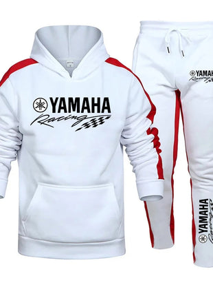 New trendy and fashionable men's Yamaha logo sports suit hooded sweatshirt sports pants high-quality men's daily casual sports j PlatiNum
