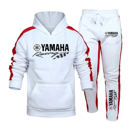 New trendy and fashionable men's Yamaha logo sports suit hooded sweatshirt sports pants high-quality men's daily casual sports j PlatiNum