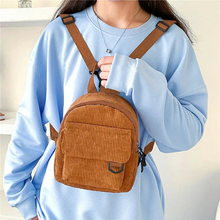 Mini Backpack Square Bag Korean Version Fashionable Sweet Shoulder Bag Female's Schoolbag Stylish  Simple Crossbody Bag Casual PlatiNum