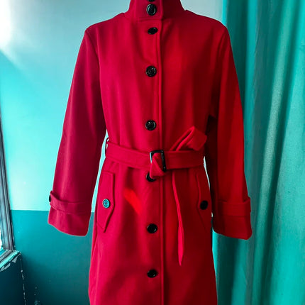 Slim Fit Wool Blend Women's Coat