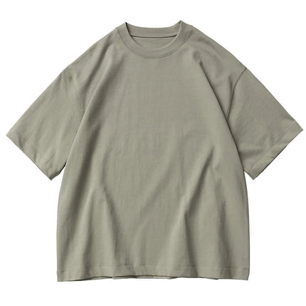 11.29oz 320Grams Heavy Cotton Weight Oversized Loose Men T-shirt Solid Color Drop Shoulder Short Sleeve High Quality PlatiNum