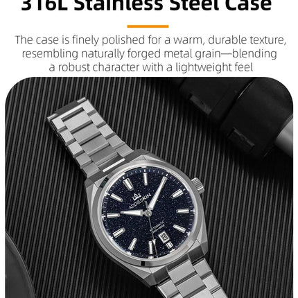 AddiesKIN Men Watch BGW9 Luminous Red Goldstone Dial Sapphire Glass 20Bar Waterproof Japan 9015 K010 Automatic Mechanical Watch
