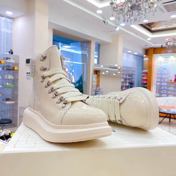 Men Platform Casual Shoes Oversized High-top Sneakers Fashion Motorcycle Boots Comfortable Ankle Boots Fashion Sports Shoes