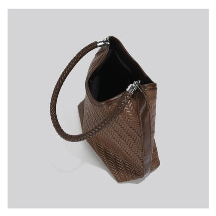 CEEKAY 2026 New Woven Hobo Bag, Retro Herringbone Texture Shoulder Bag with Woven Handle, Casual Women's Tote Bag