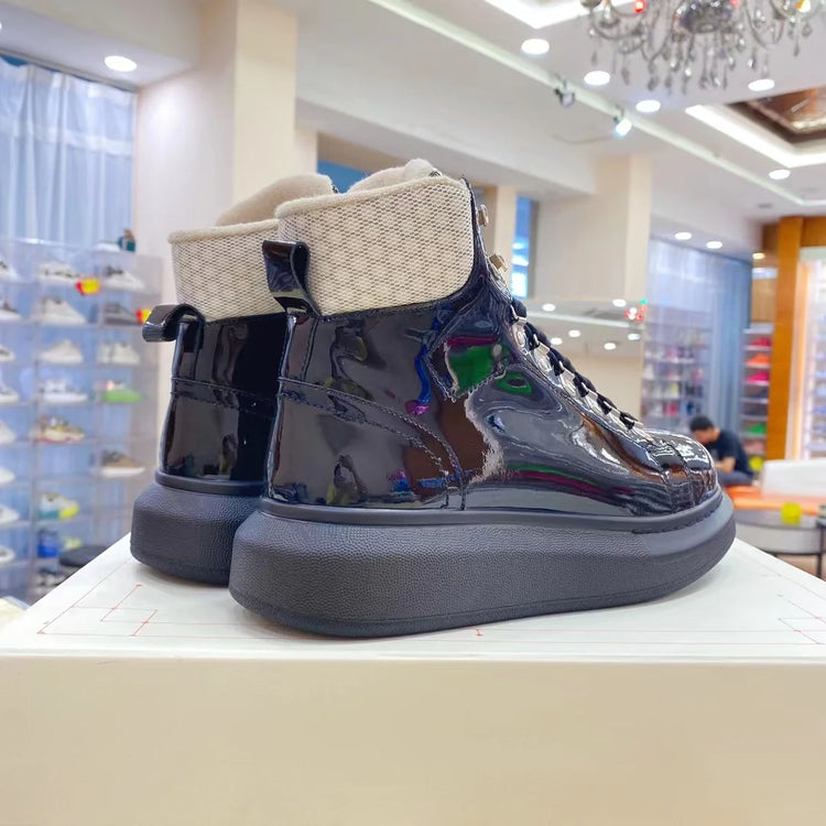Men Platform Casual Shoes Oversized High-top Sneakers Fashion Motorcycle Boots Comfortable Ankle Boots Fashion Sports Shoes