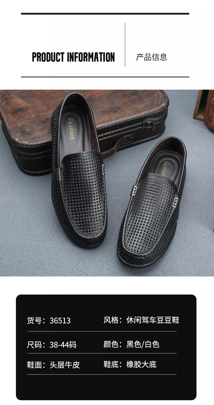 2025 Estate Scava Fuori Penny Mocassini Da Uomo Scarpe Da Barca Traspirante Uomo Mocassini In Pelle Slip On Appartamenti Mens Casual Scarpe Da Guida