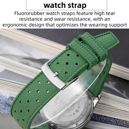 ADDIESDIVE New Men Watch 38mm VK64 Chronograph Fluororubber Luxury Domed Glass BGW9 Luminous 100m Waterproof Quartz Wristwatch
