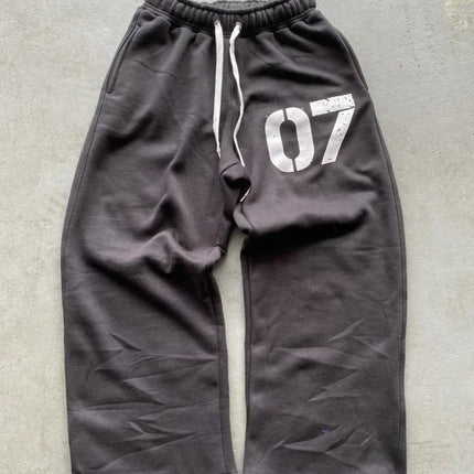 Streetwear Y2k Zipper Hoodie New Two Piece Set Hip Hop Digital Print Hooded Men Women Sweatshirts Drawstring Casual Sports Pant PlatiNum