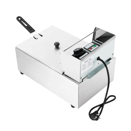 EF-81 220V 2500W Euro Plug 6L Singolo Cilindro Forno per Alimenti Commerciale Friggitrice Per Fare Patatine Pollo Fritto Pollo