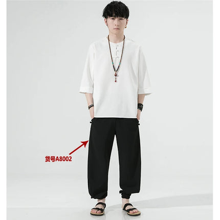Camicie estive Uomo Stile cinese Kung Fu Tai Chi Camicette casual traspiranti tinta unita Uomo Cardigan tradizionale retrò Tang Suit