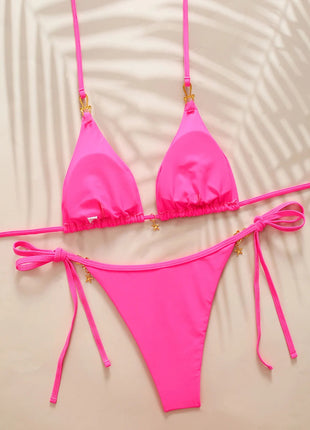 Micro Bikini Triangolare Sexy 2026, Costume da Bagno da Donna, Abbigliamento da Spiaggia, Set Bikini a Due Pezzi con Perizoma Estivo platinumshop