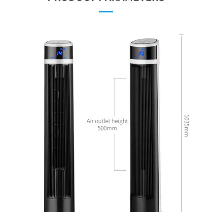 Ventilatore a Torre 2026 Nuovo Modello Aggiornato, Ventilatore da Terra, Ventilatore Verticale Silenzioso Senza Pale, Compagno per Condizionatore d'Aria, Ventilatore Elettrico Domestico Senza Pale