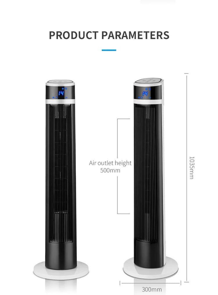 Ventilatore a Torre 2026 Nuovo Modello Aggiornato, Ventilatore da Terra, Ventilatore Verticale Silenzioso Senza Pale, Compagno per Condizionatore d'Aria, Ventilatore Elettrico Domestico Senza Pale
