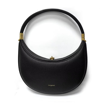 2025 Luxury Quality Half Moon Women's Shoulder Bag Crossbody Aesthetic Bags Women's Handbag Lock Catch Designer Underarm Bags PlatiNum
