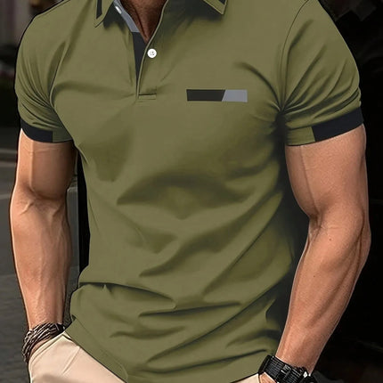 The new men's POLO shirt for summer 2025 features a casual, comfortable, soft, and fashionable 3D print