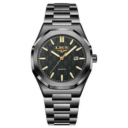 LIGE Orologio da donna elegante e lussuoso, orologio classico alla moda con data automatica, cinturino in acciaio inossidabile, orologi luminosi impermeabili per donna, regalo per signora platinumshop