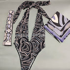 ribbon scarf swimsuit 2 / L