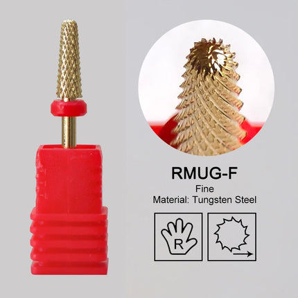 Carbide Large Cone Nail Drill Bits Electric Milling Cutter For Gel Polish Removal Grinding DIY Home Salon Manicure Pedicure Nail Art Accessories Supplies