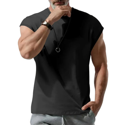 Amazon cross-border men's clothing summer new sleeveless t-shirt youth casual loose thin vest men PlatiNum