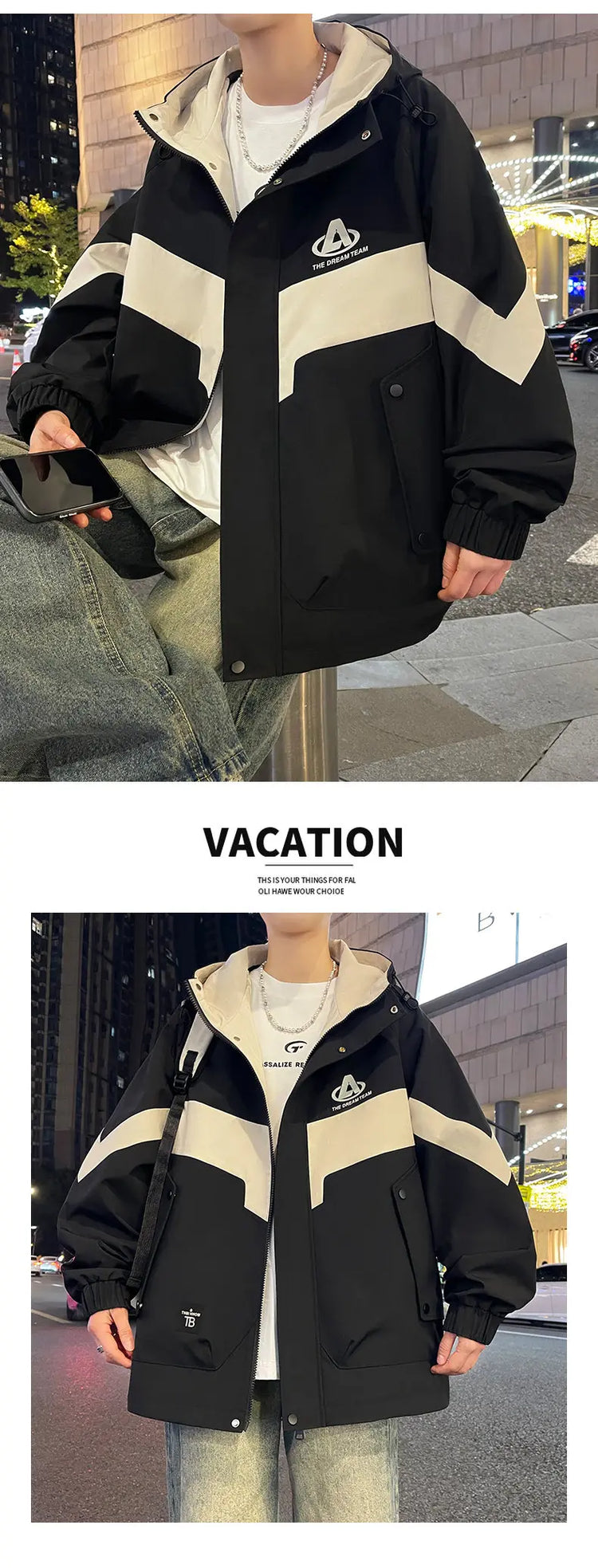 New Arrival Men's Hooded Jackets 2026 Spring Autumn Outdoor Loose Casual Coats Youth Streetwear Plus Size M-4XL Tops Clothing