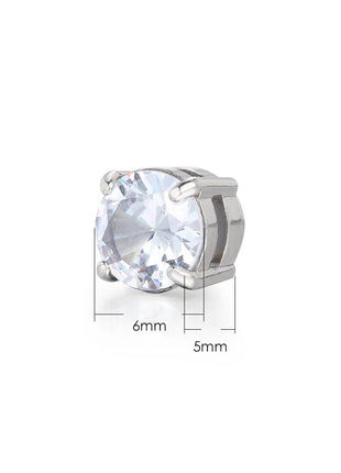 Orecchini finti Ice Out per uomo donna Forte magnete magnetico in acciaio inossidabile non penetrante Accessori per gioielli di moda Hip Hop Rock platinumshop
