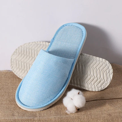 5 pairs/lot men women disposable hotel slippers guest cotton slides home travel SPA slipper hospitality cheap indoor slip-on
