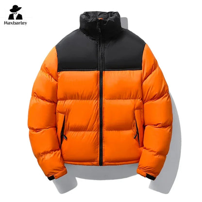 2024 Men's Winter Jacket Fashion Splicing Style Hidden Hooded Warm Parka coats Women's Street Short Down Cotton Padded Jacket